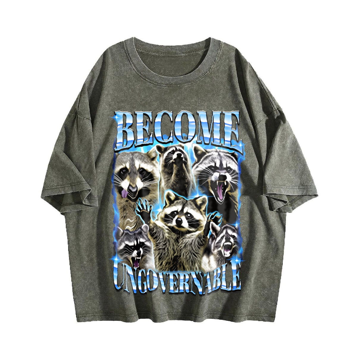 Become Ungovernable Raccoon Vintage Washed T-Shirt product image 4