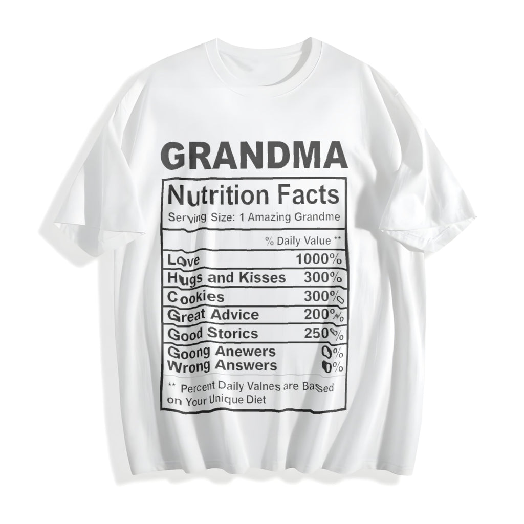 Funny Grandma Nutrition Facts Sarcastic Granny Novelty product image 2