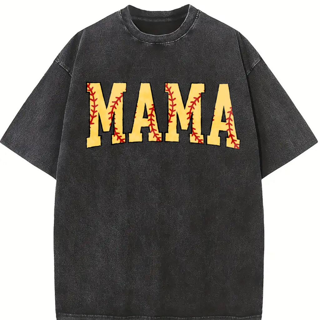 Cute Softball Mama Vintage Washed T-Shirt product image 2
