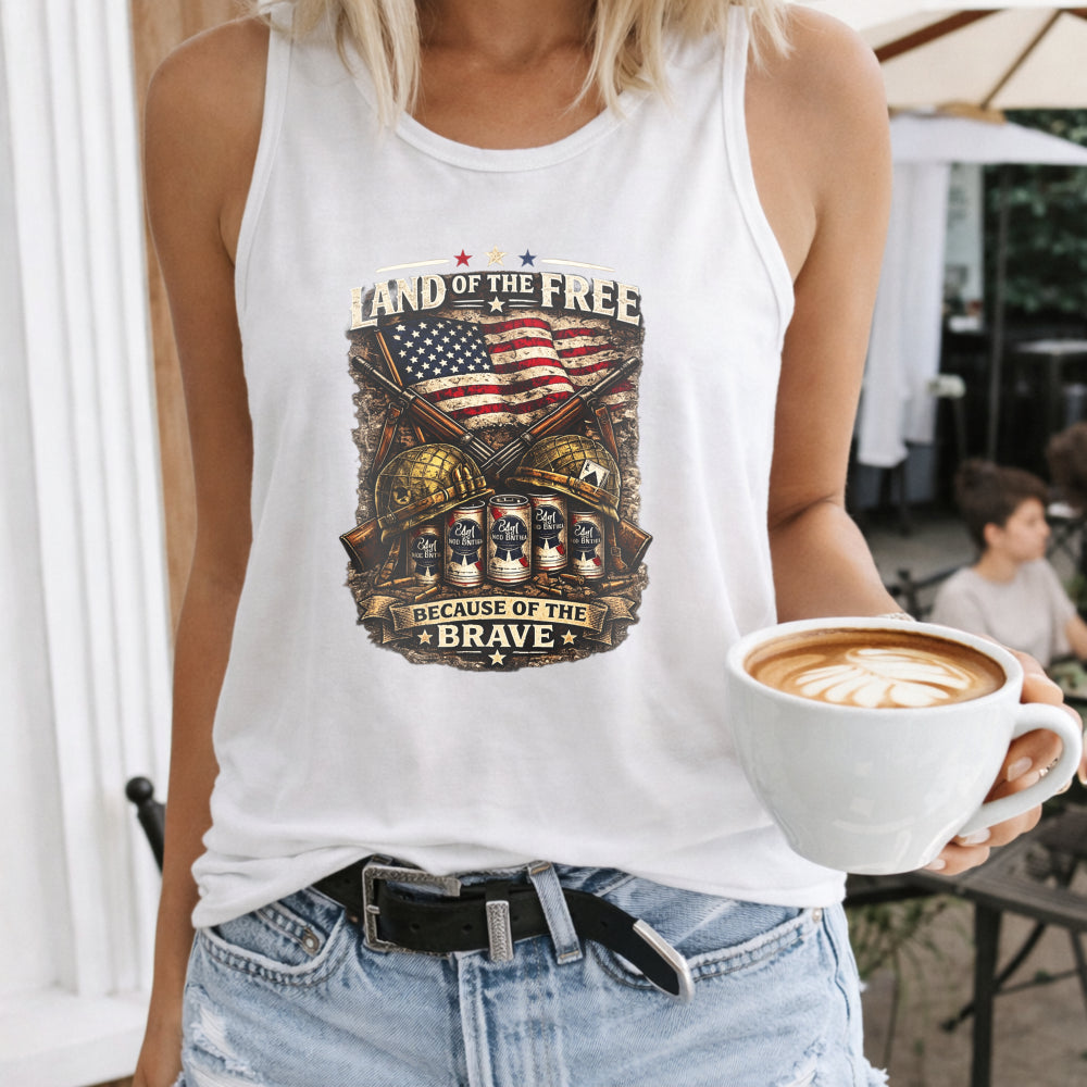 Land Of The Free Because Of The Brave Women's Tank Top