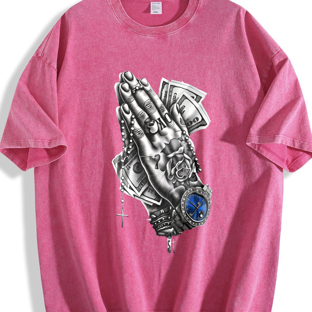 Charcoal Gray Dollar Bill Vintage Washed T-Shirt product image 7