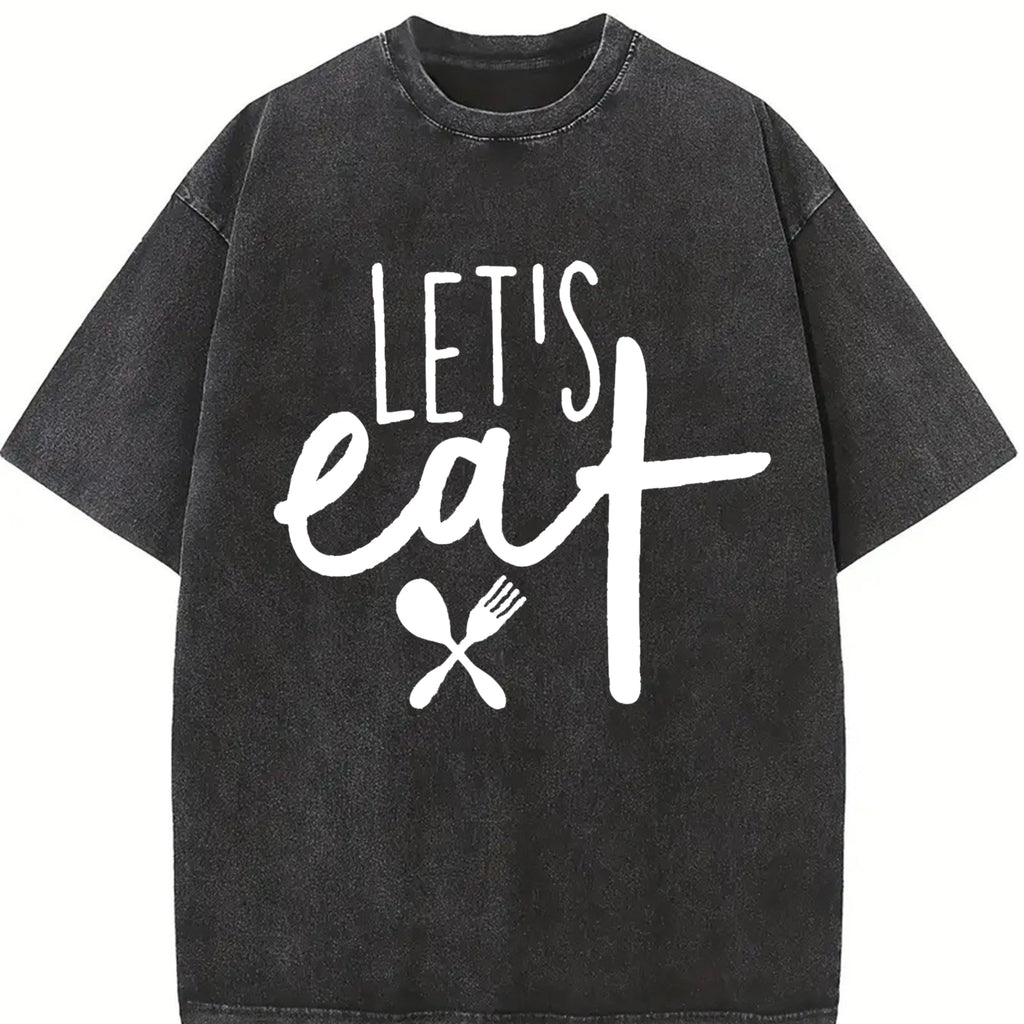 Let's Eat Funny Humor Grandma Vintage Washed T-Shirt product image 2