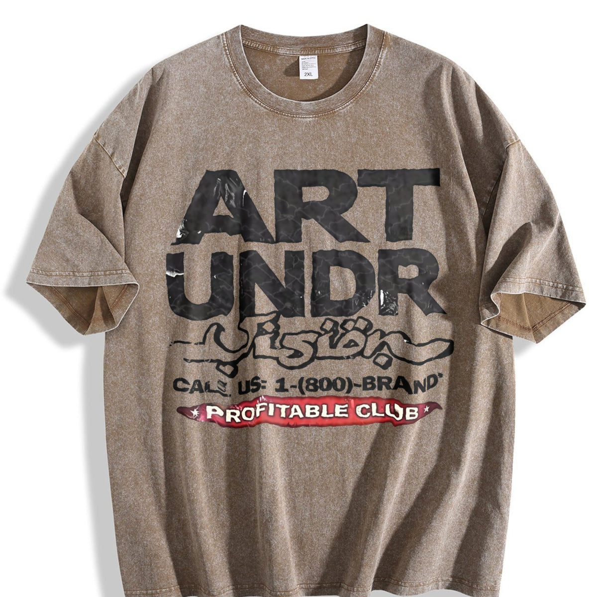 Rich Star Portrait Art Undr Muscle Vintage Washed T-Shirt product image 3