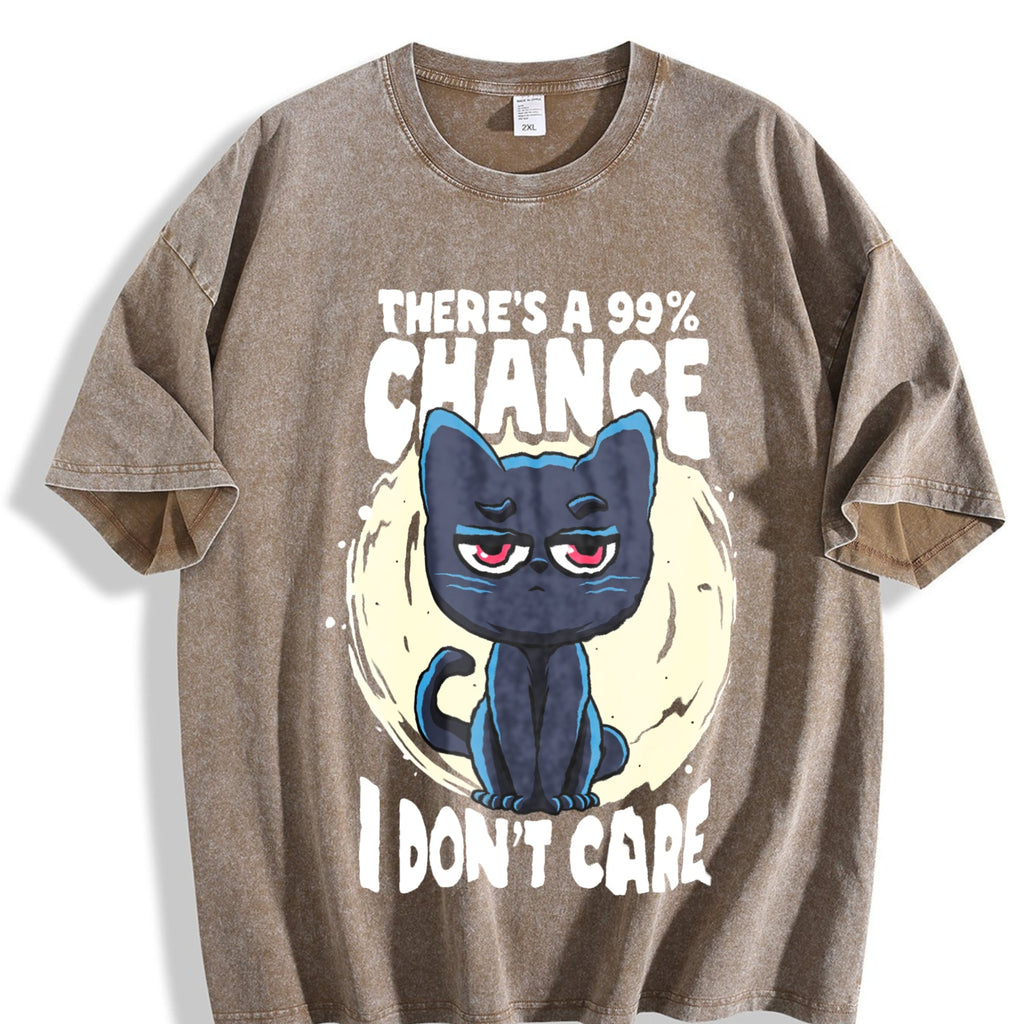 Funny 99 Chance I Don't Care Vintage Washed T-Shirt product image 3