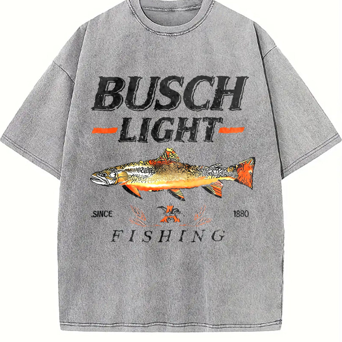 Busch Light Trout Fishing Vintage Washed T-Shirt product image 5
