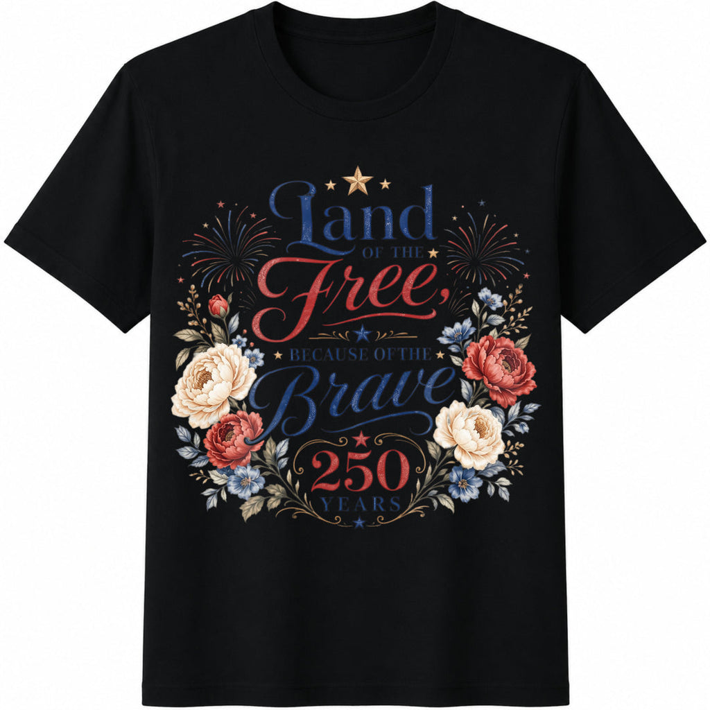 Land Of The Free Because Of Brave Cotton T-Shirt product image 1