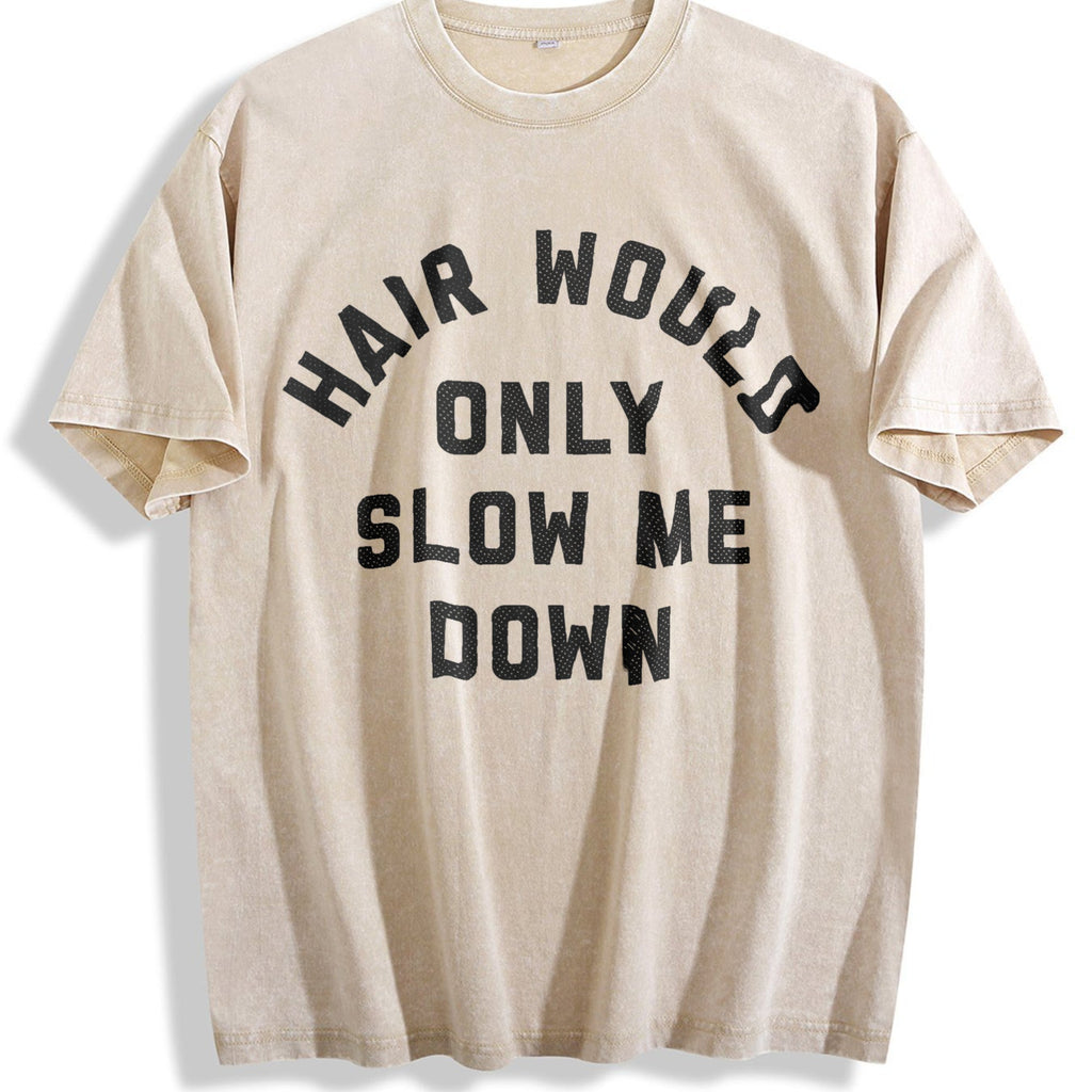Funny Hair Would Only Slow Me Down Sarcastic Bald Vintage product image 1