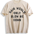 Funny Hair Would Only Slow Me Down Sarcastic Bald Vintage product image 1