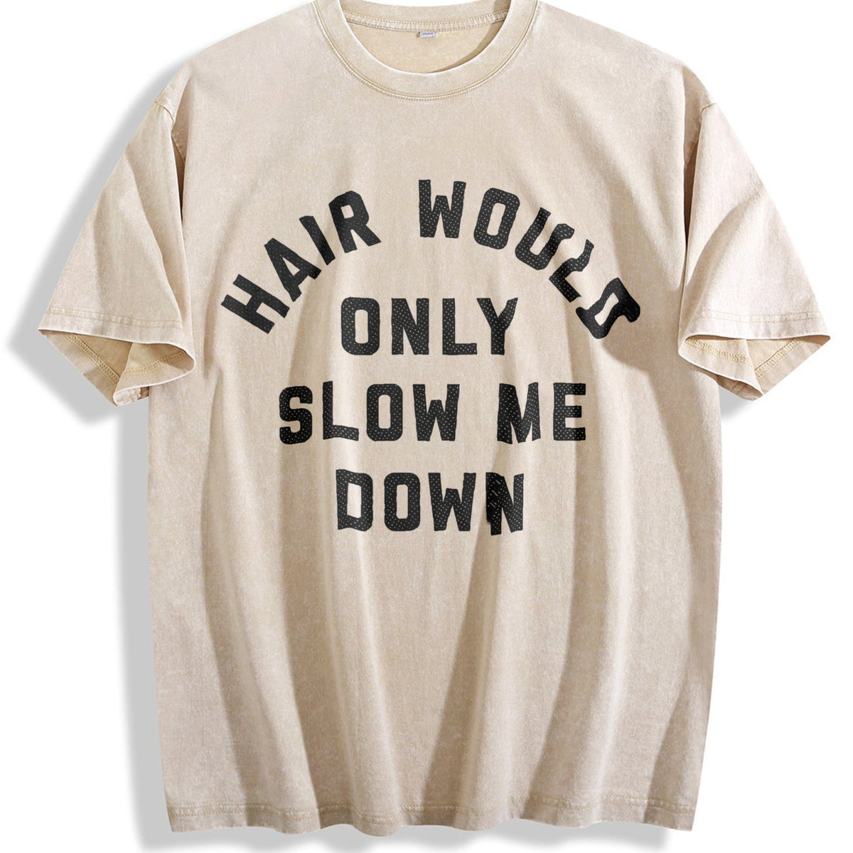 Funny Hair Would Only Slow Me Down Sarcastic Bald Vintage product image 1
