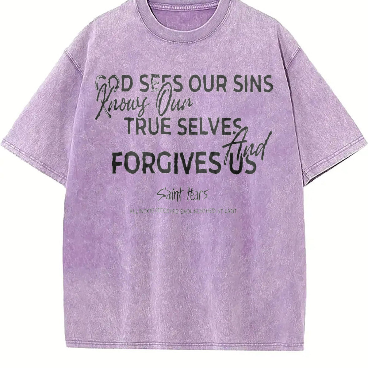 Saint Tears Faith Over Fear Vintage Washed T-Shirt product image 6