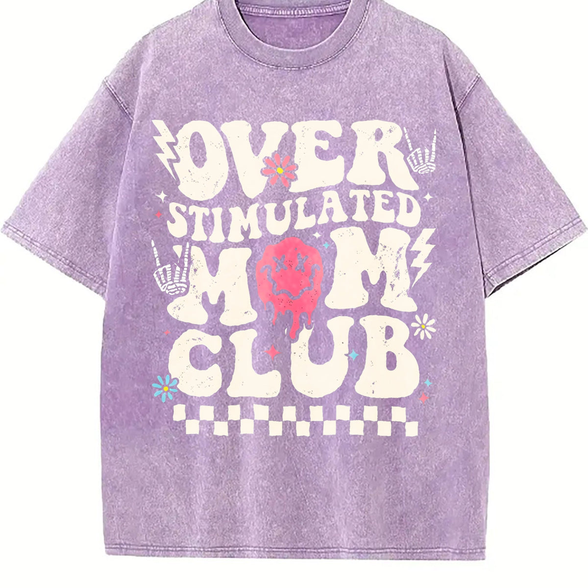 Overstimulated Mom Club Vintage Washed T-Shirt product image 6