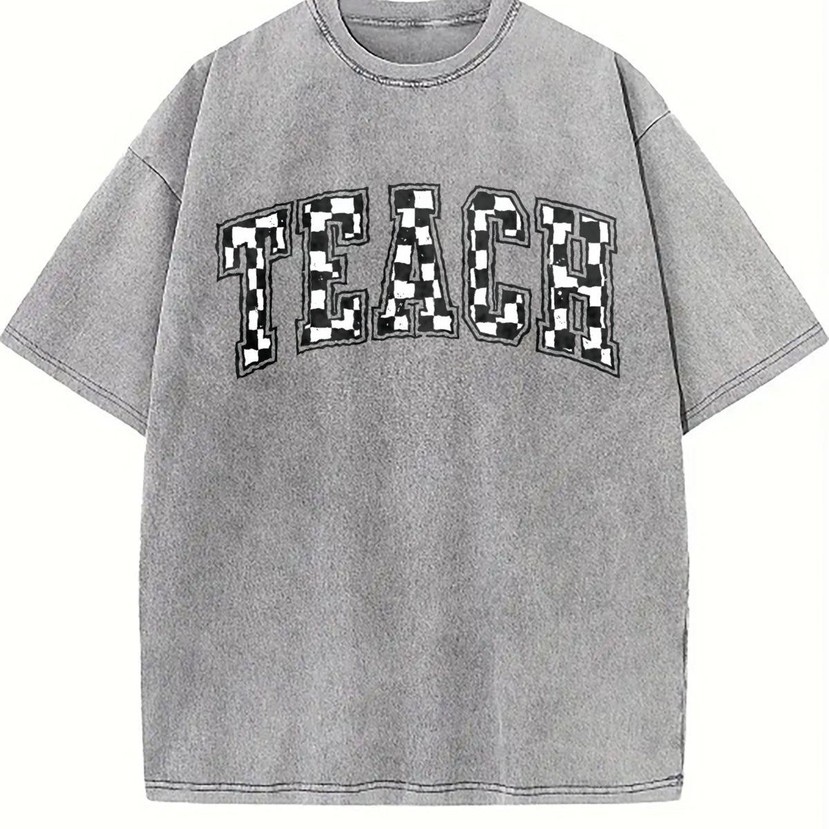 Checkered Teacher Vintage Washed T-Shirt product image 5