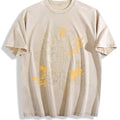 Gold Botanical Line Art Vintage Washed T-Shirt product image 1