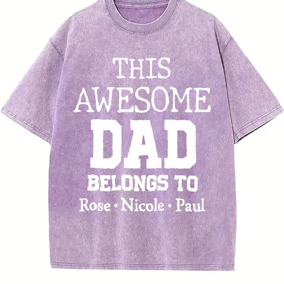 This Awesome Dad Belongs To Vintage Washed T-Shirt product image 6