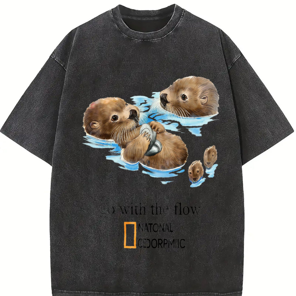 Otter Go With The Flow Vintage Washed T-Shirt product image 2