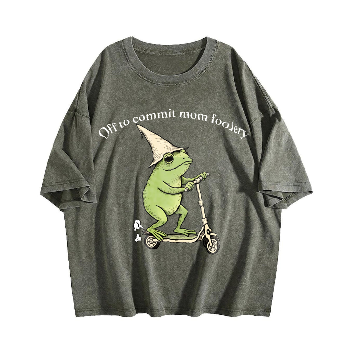 Mama Frog Off To Commit Mom Foolery Funny Scooter Vintage product image 4
