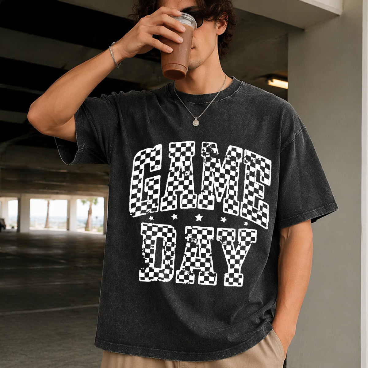 Checkered Game Day With Baseball Vibes Sports Mom Vintage product image 9