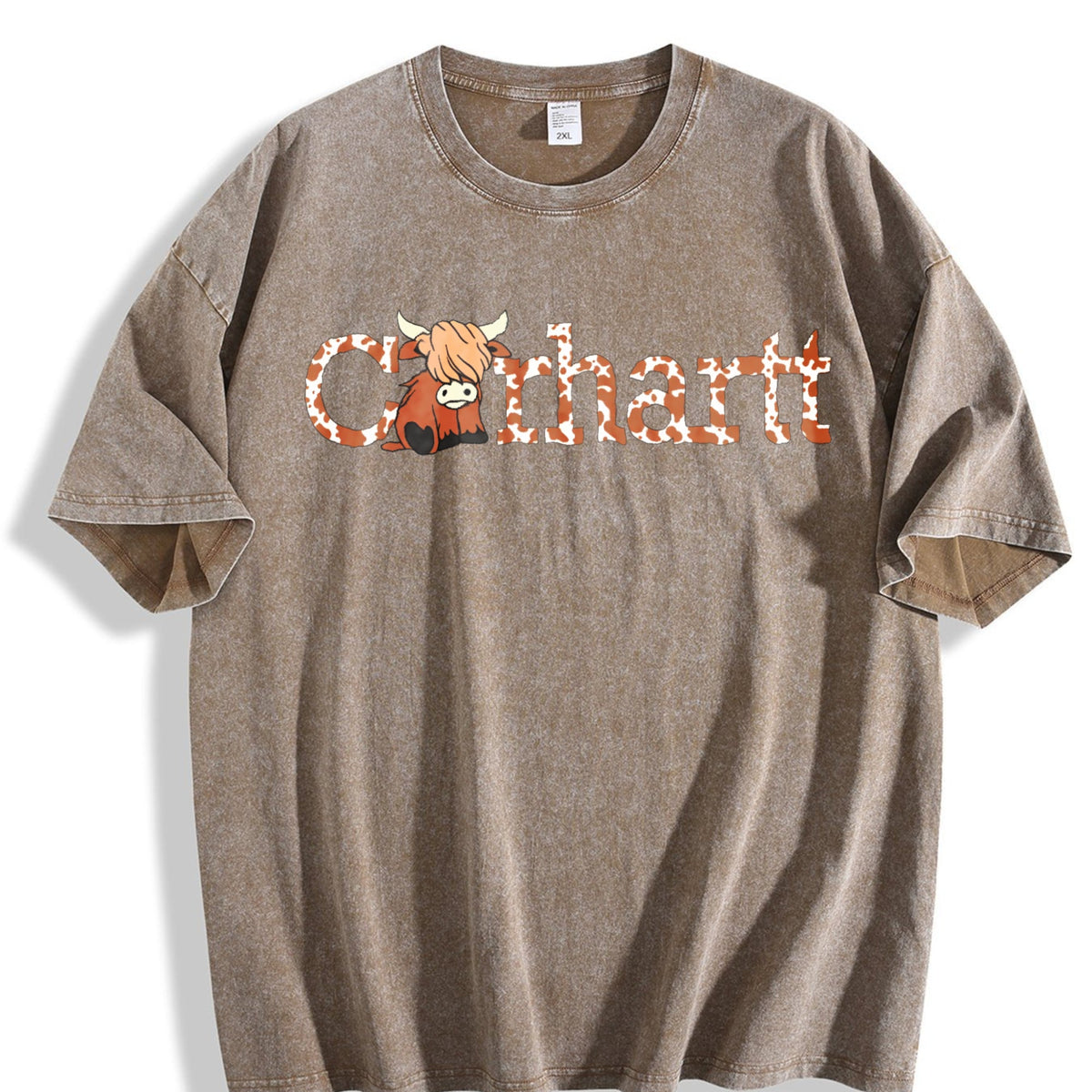 Highland Cow - Cute Western Wind - Farm Vintage Washed product image 3