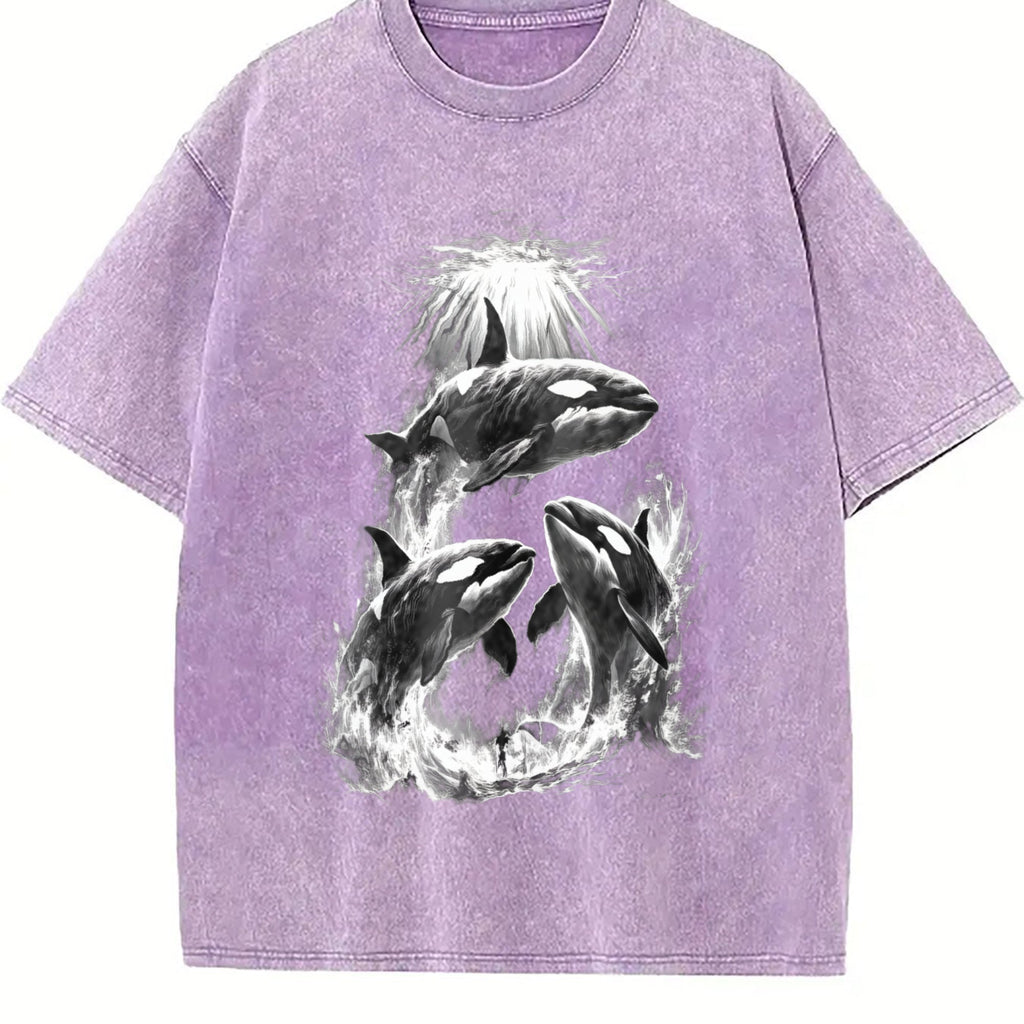 Killer Whales Vintage Washed T-Shirt product image 6