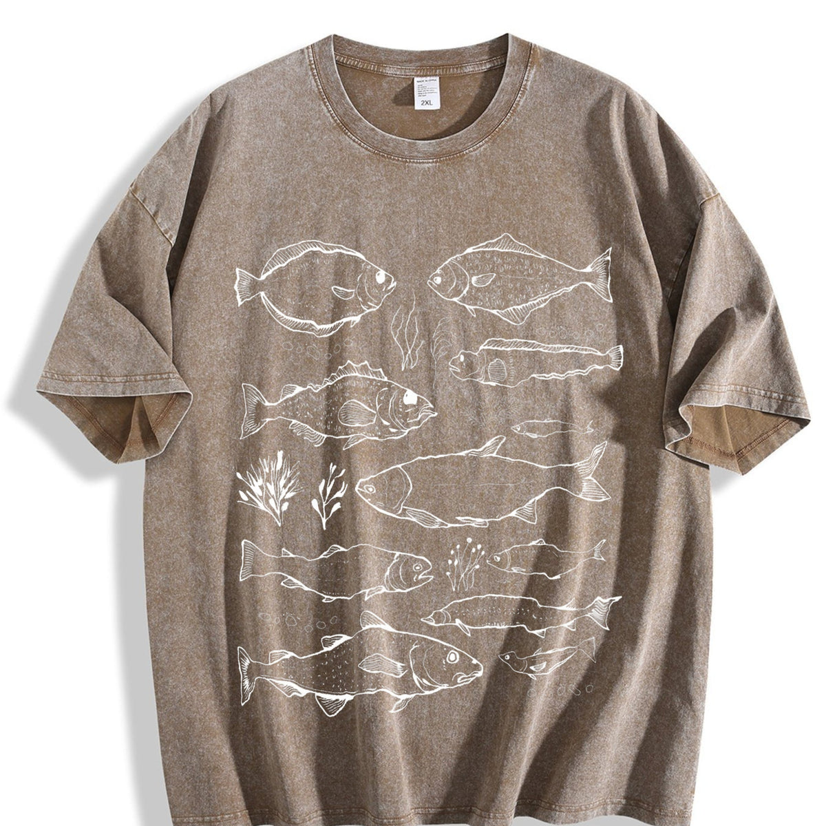 Fish Tattoo Vintage Washed T-Shirt product image 3