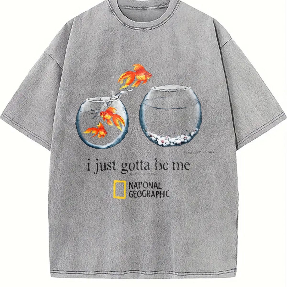 I Just Gotta Be Me Goldfish Vintage Washed T-Shirt product image 5