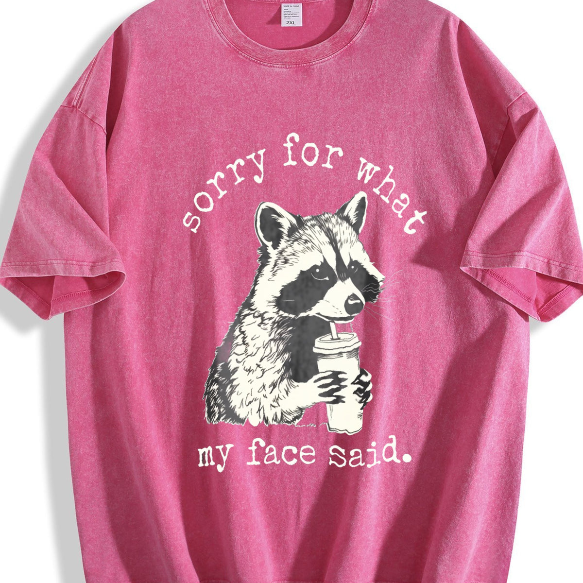 Sorry For What My Face Said Vintage Washed T-Shirt product image 7
