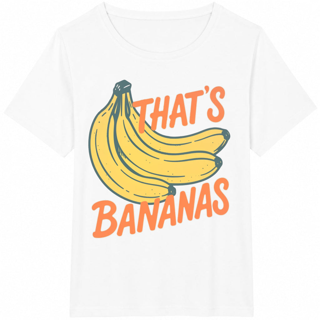 White - Fun Banana Decor Text Cotton T-Shirt product image 2
