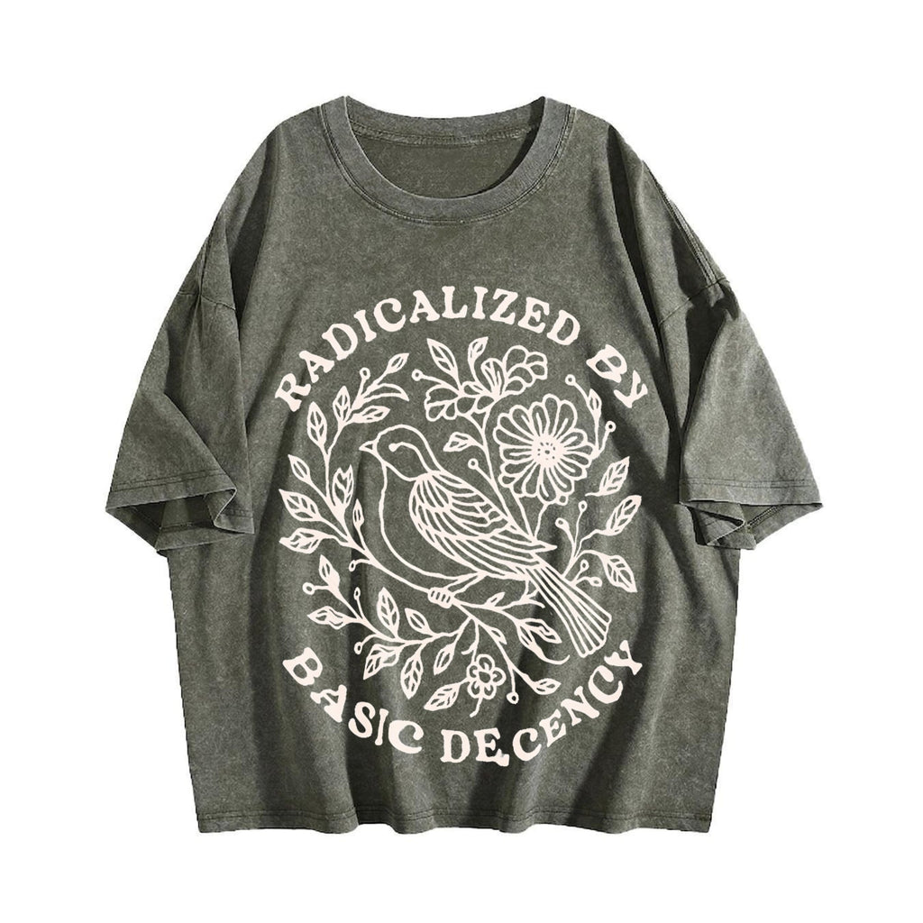 Radicalized By Basic Decency Vintage Washed T-Shirt product image 4
