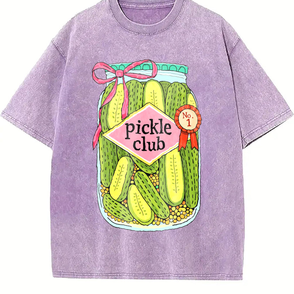 Pickle Club Funny Lover Foodie Vintage Washed T-Shirt product image 6
