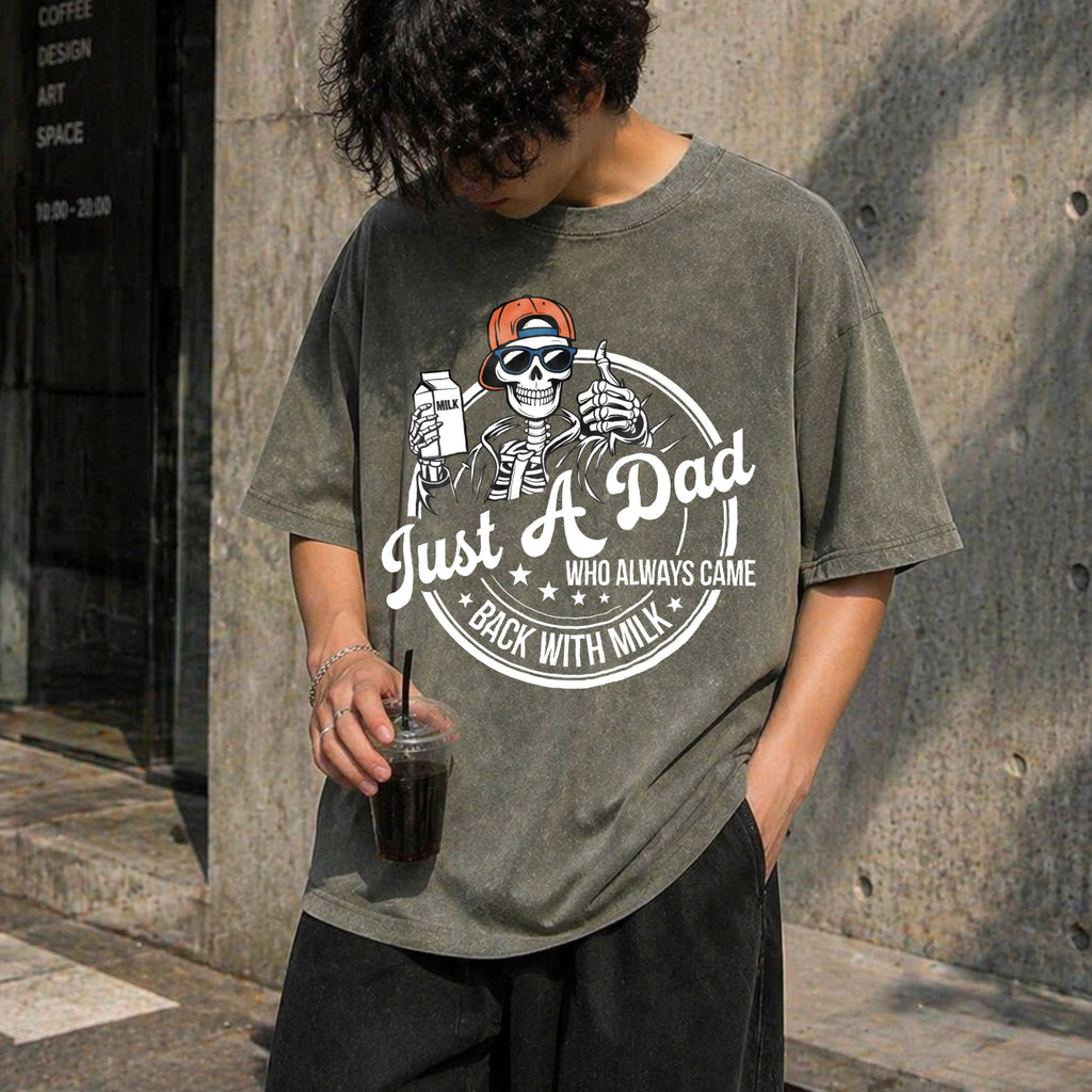 Just A Dad Who Always Came Back With The Milk Vintage product image 4