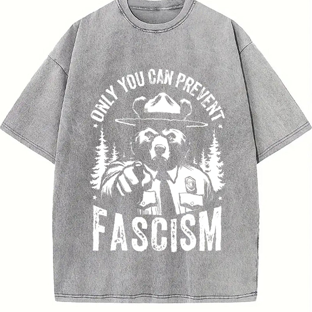 Only You Can Prevent Fascism Raccoon Vintage Washed T-Shirt product image 5