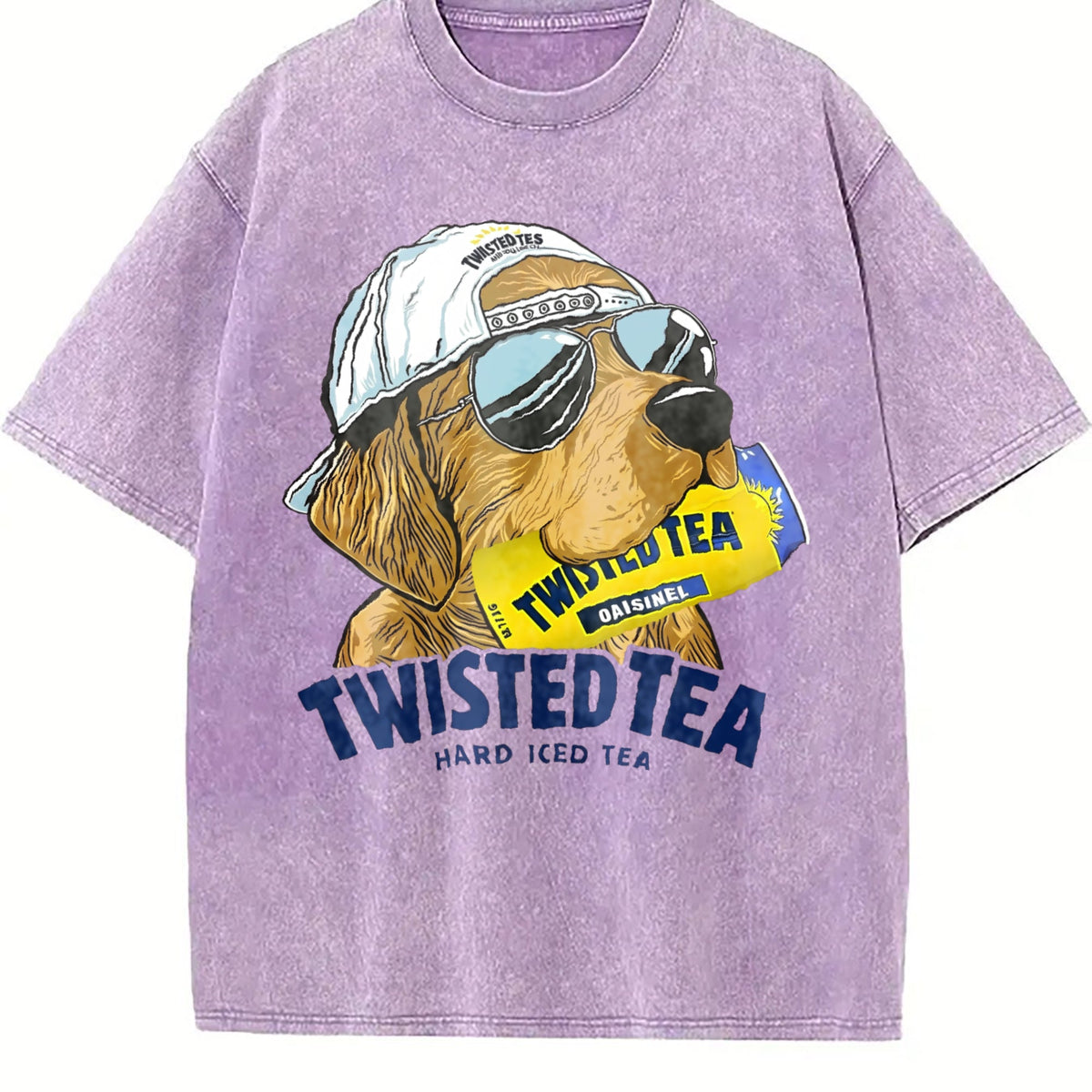 Twisted Tea Golden Retriever Dog Vintage Washed T-Shirt product image 6