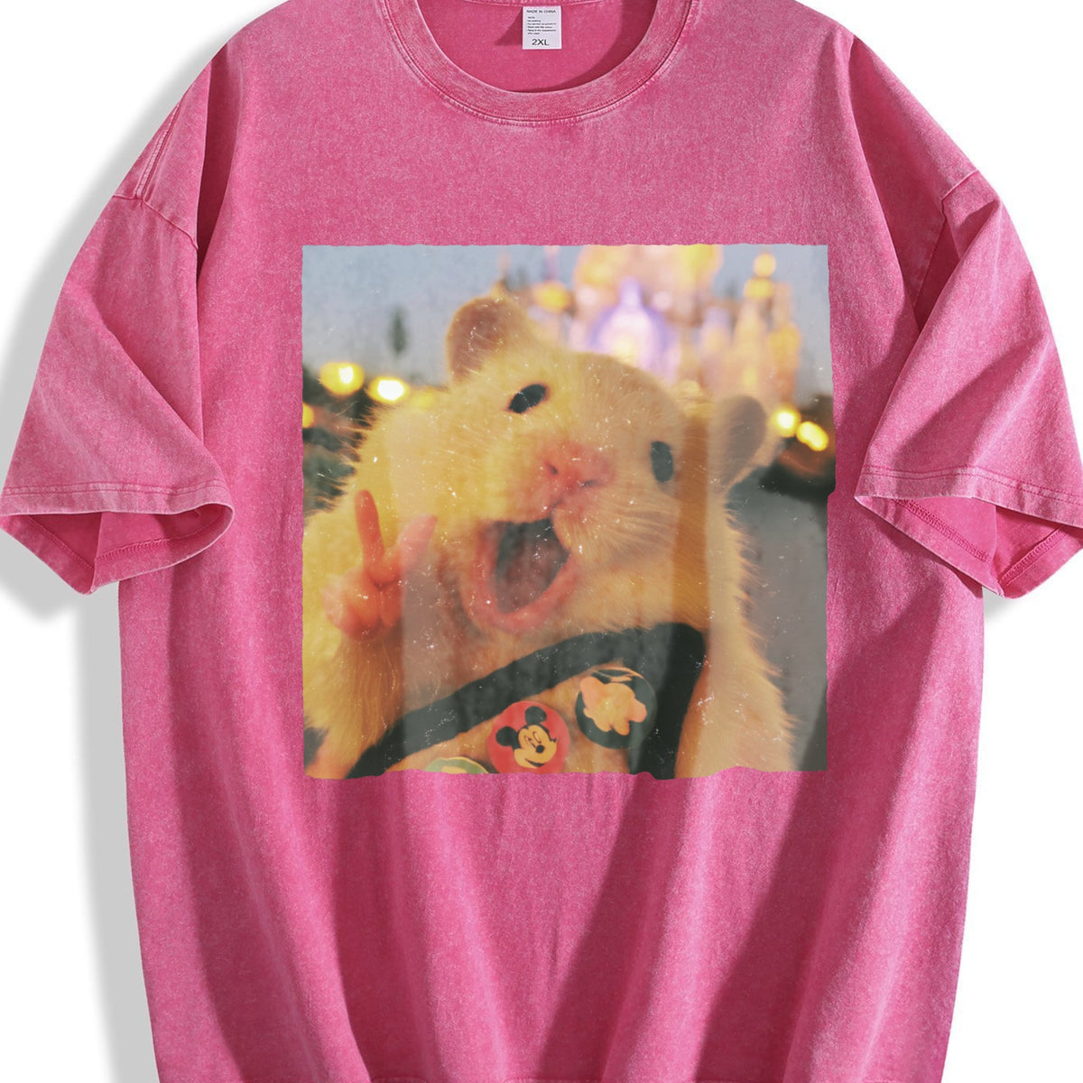 Funny Hamster Vintage Washed T-Shirt product image 7