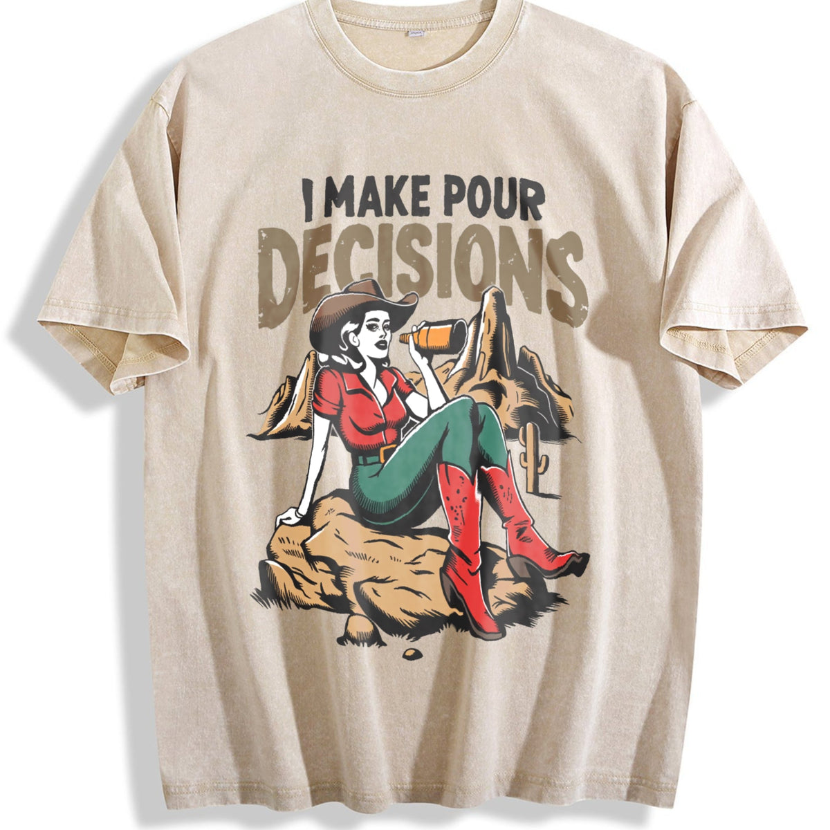 Funny I Make Pour Decisions Meme Vintage Washed T-Shirt product image 1