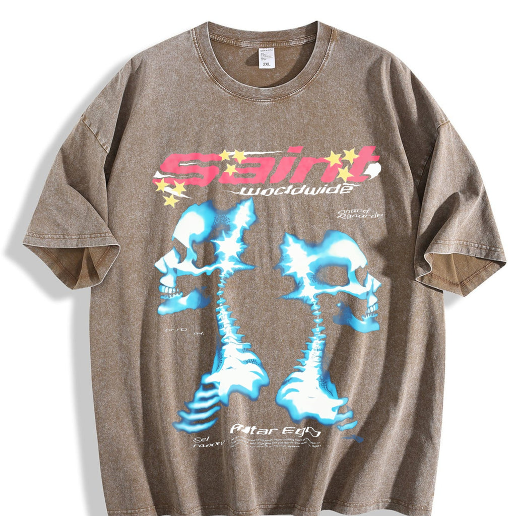 Saint Worldwide Alter Ego Skull Vintage Washed T-Shirt product image 3