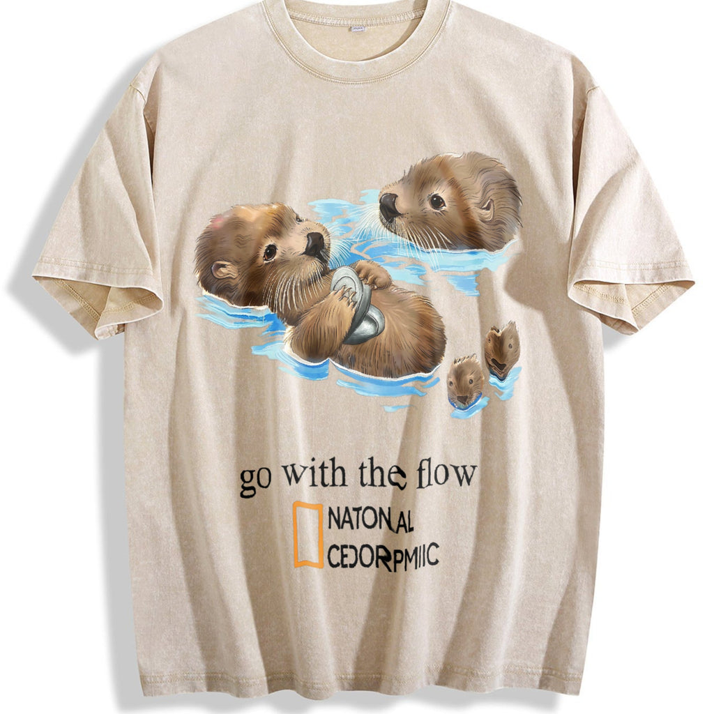 Otter Go With The Flow Vintage Washed T-Shirt product image 1