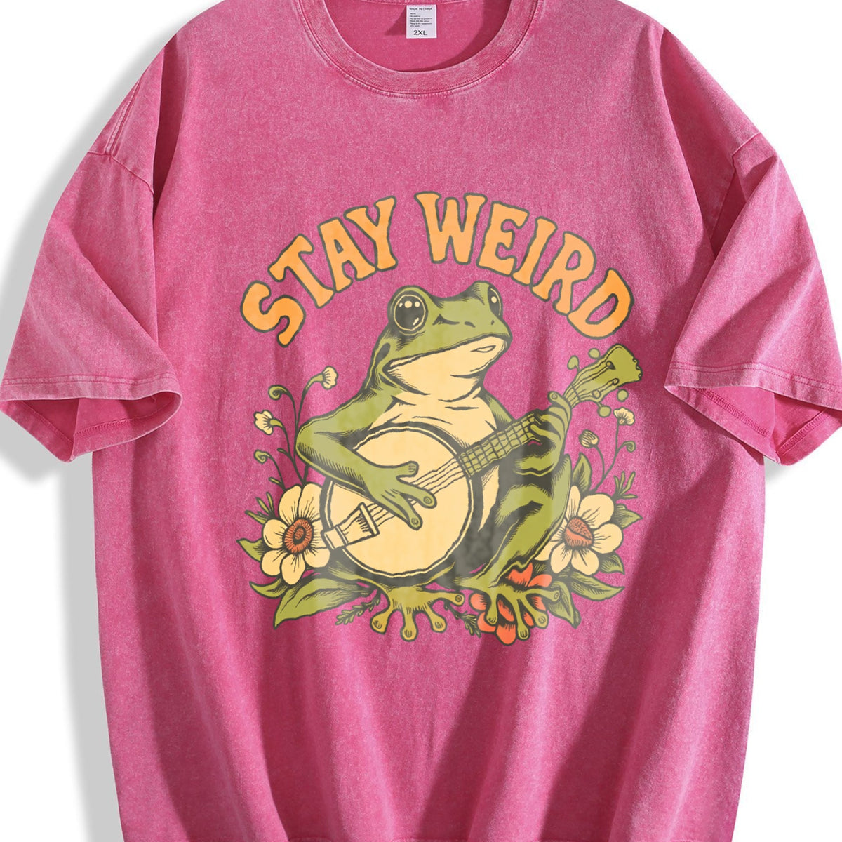 Stay Weird Frog Vintage Washed T-Shirt product image 7