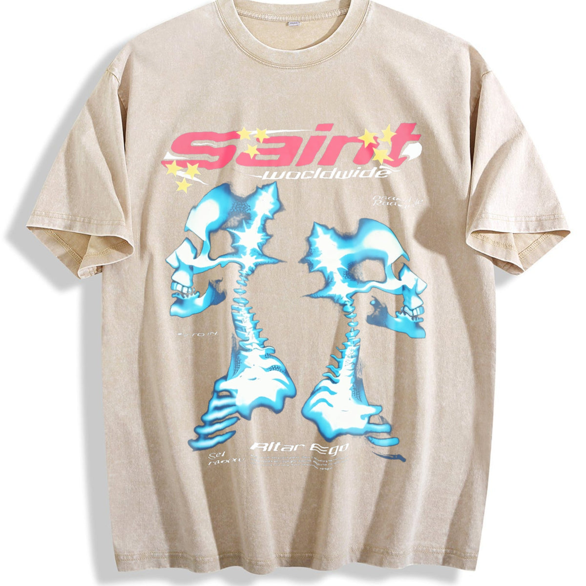 Saint Worldwide Alter Ego Skull Vintage Washed T-Shirt product image 1