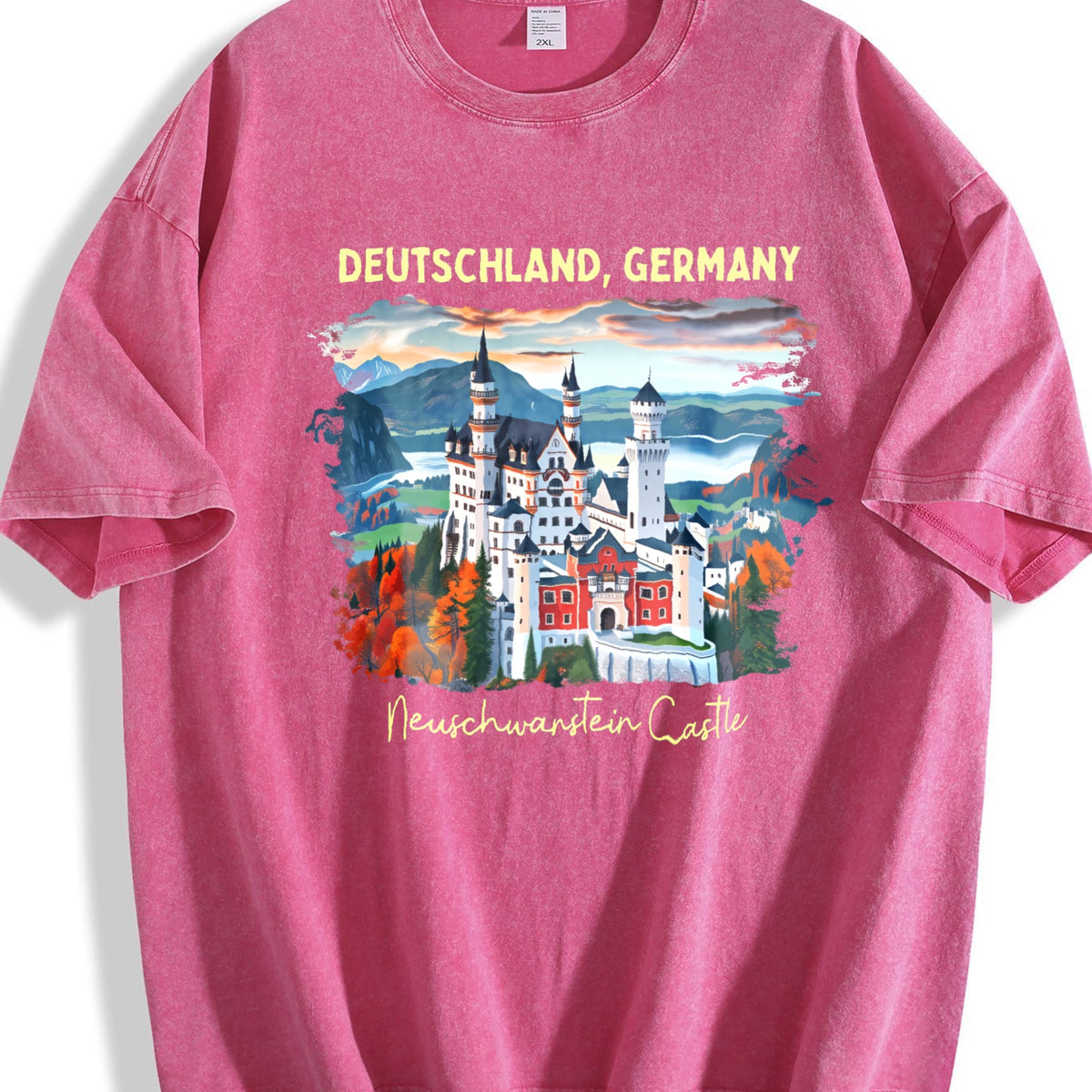 Germany Neuschwanstein Castle Vintage Washed T-Shirt product image 7