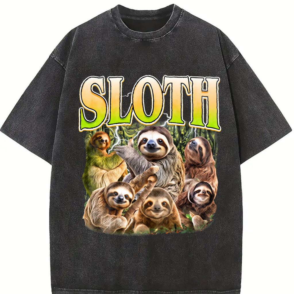 Sloth Vintage Washed T-Shirt product image 2