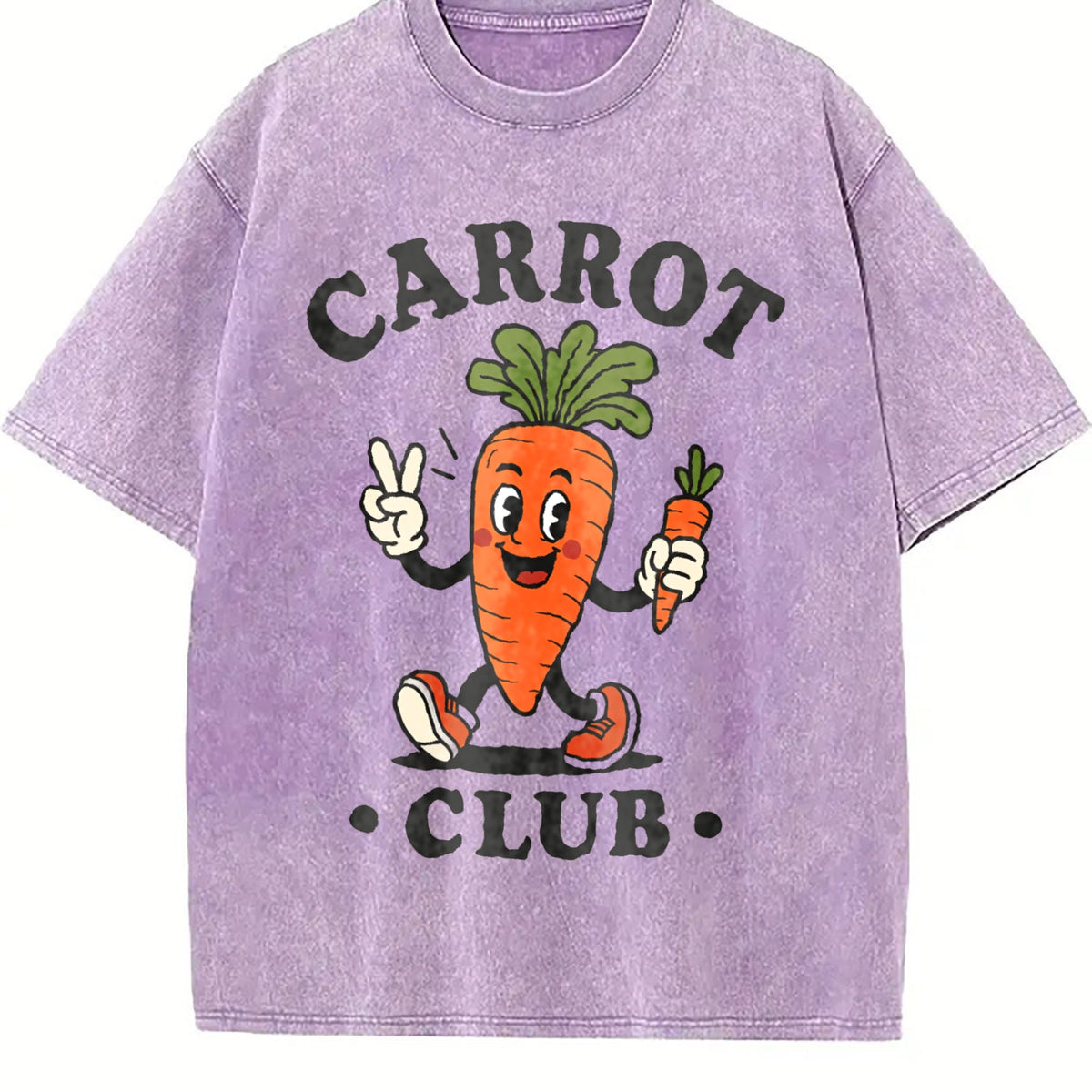 Carrot Club Funny Veggie Vintage Washed T-Shirt product image 6