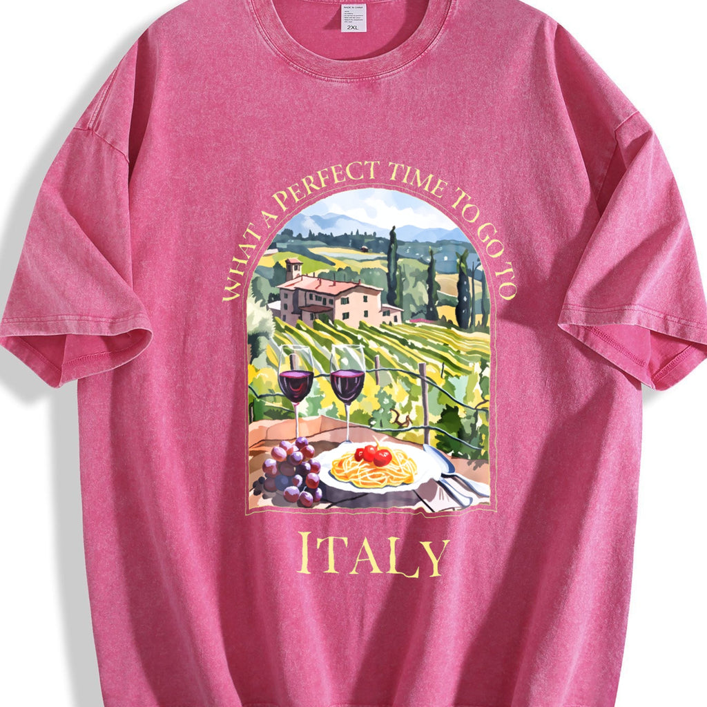 What A Perfect Time To Go To Italy Vintage Washed T-Shirt product image 7