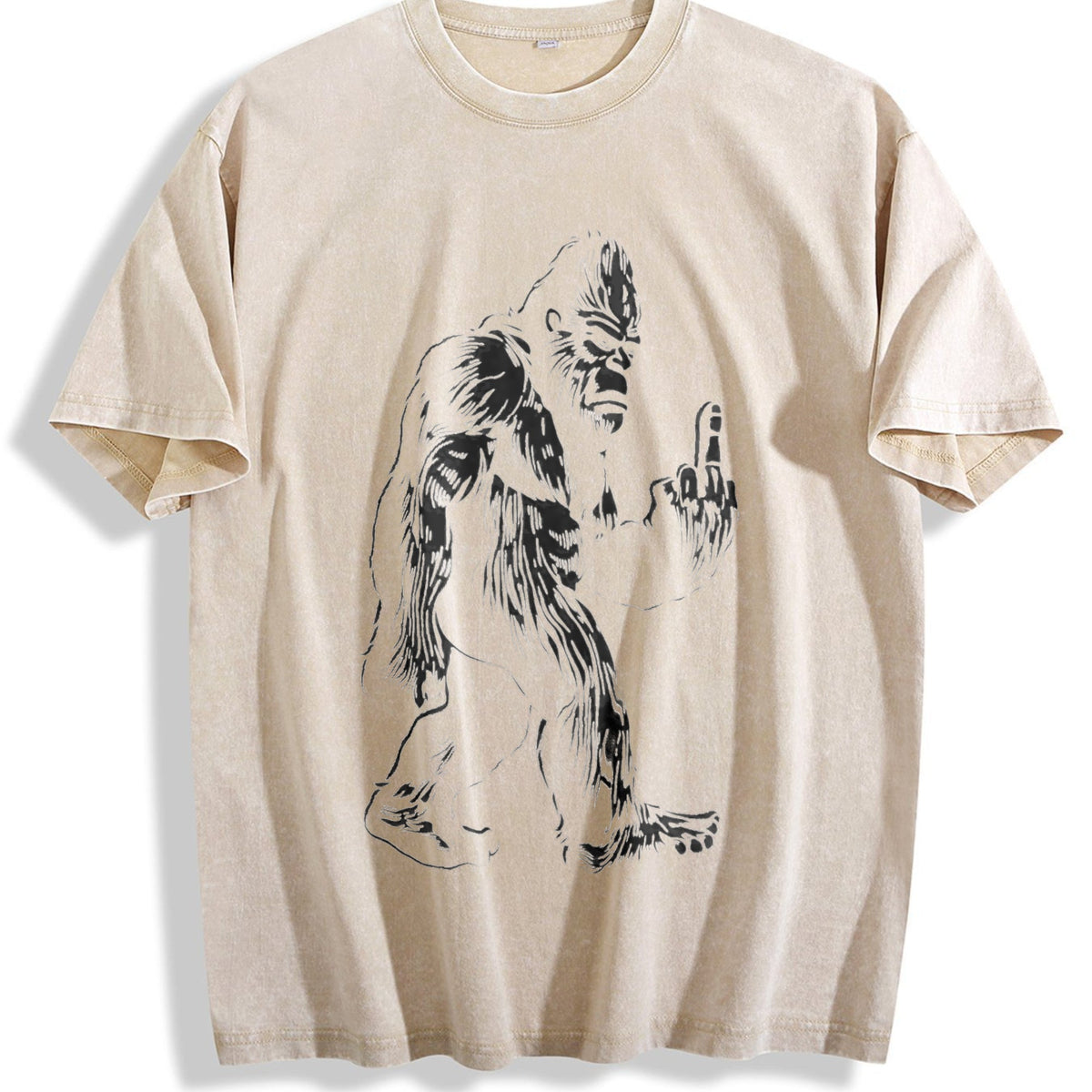 Bigfoot Middle Finger 90s Vintage Washed T-Shirt product image 1