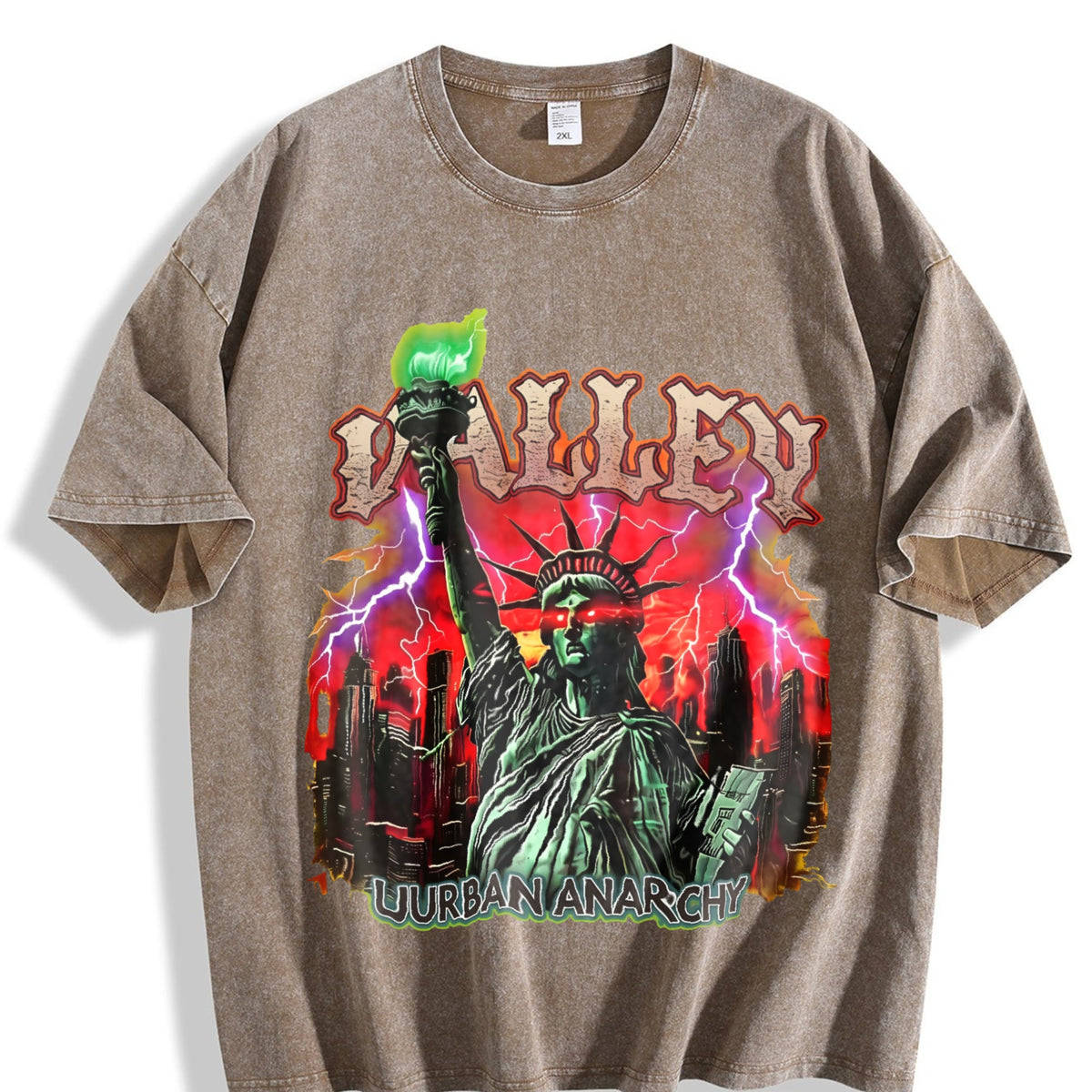 Statue Of Liberty Anarchy Tank Vintage Washed T-Shirt product image 3