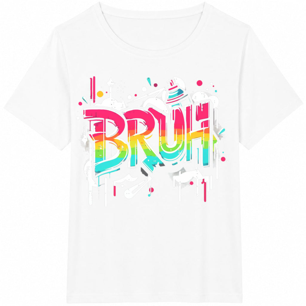 Man' Graffiti Spray Paint Bruh Black For Boys Cotton T-Shirt product image 2