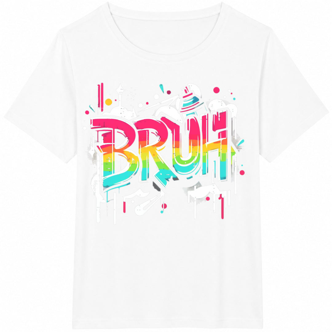Man' Graffiti Spray Paint Bruh Black For Boys Cotton T-Shirt product image 2