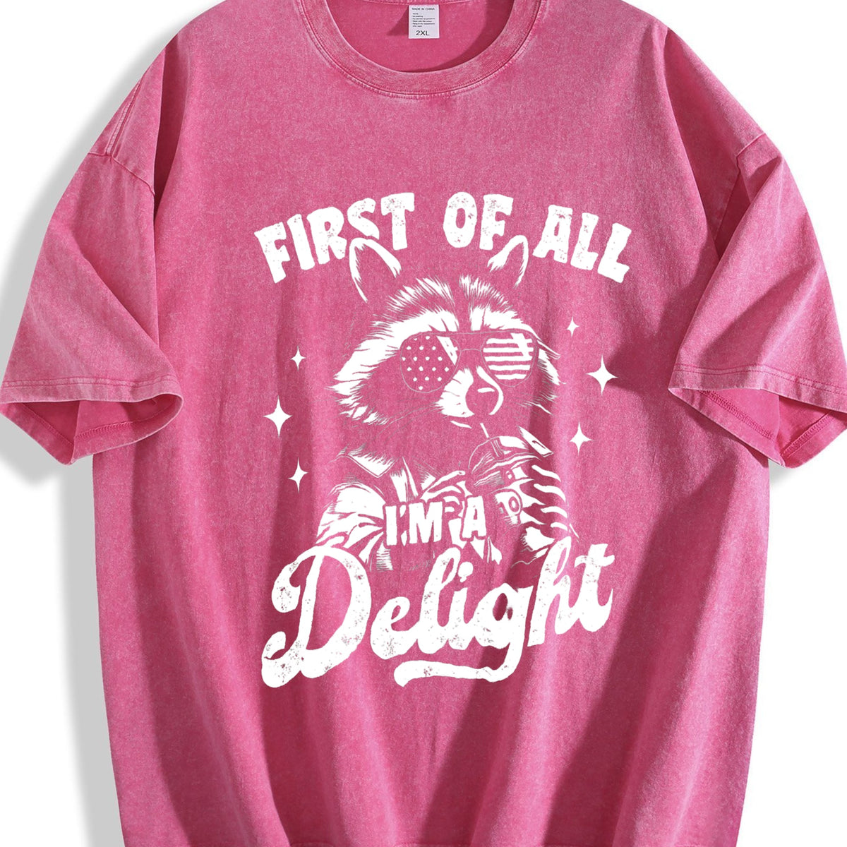 First Of All I'm A Delight Raccoon 4th Of July 90s Vintage product image 7