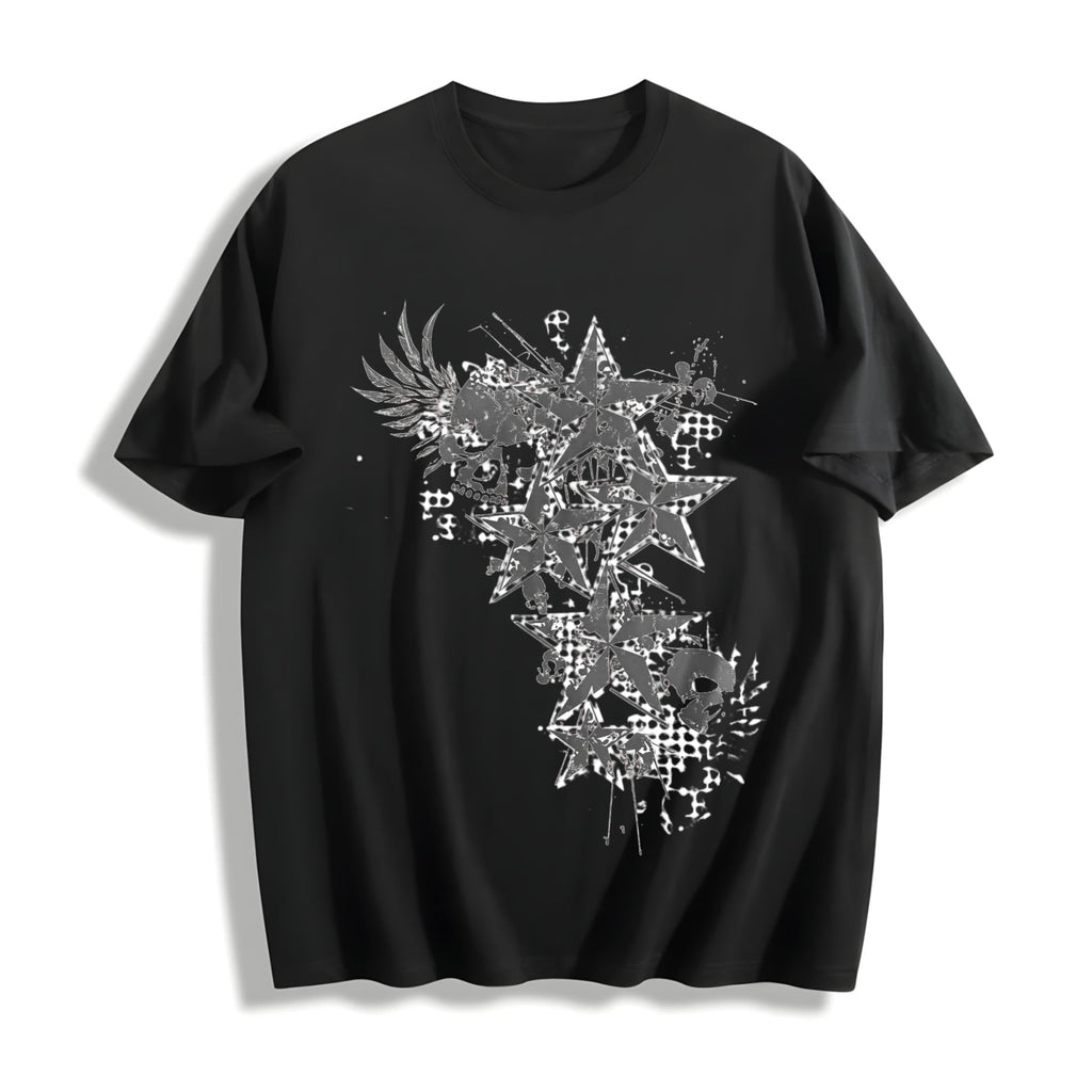 Y2K Aesthetic Red Goth E-girl Gothic 90s Cotton T-Shirt product image 1