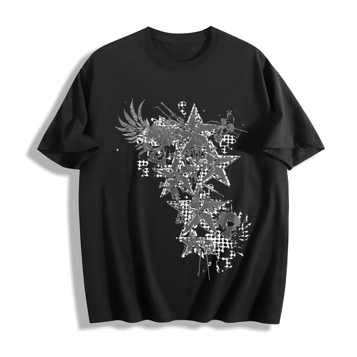 Y2K Aesthetic Red Goth E-girl Gothic 90s Cotton T-Shirt product image 1