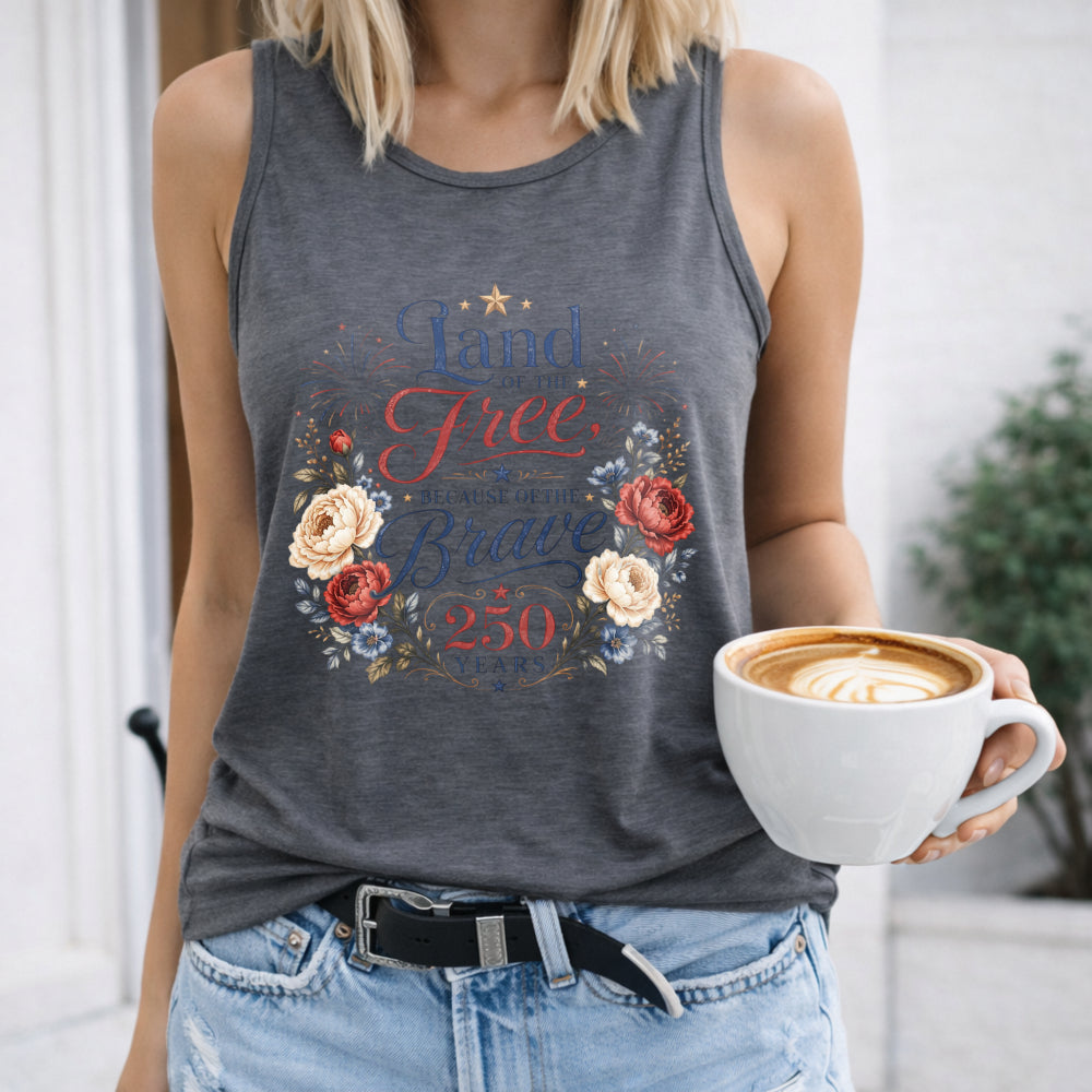 Land Of The Free Because Of The Brave Women's Tank Top
